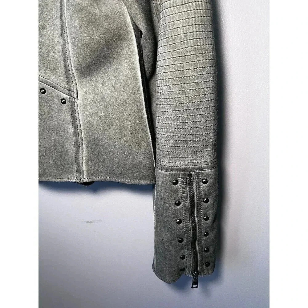 Anthropologie Green Leather Moto Jacket - Picture 4 of 13